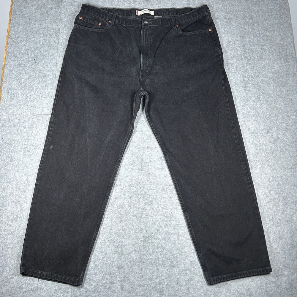 Levi's denim jeans Mens W46 L30 Black 550 Relaxed Fit Tapered Leg Baggy Skater